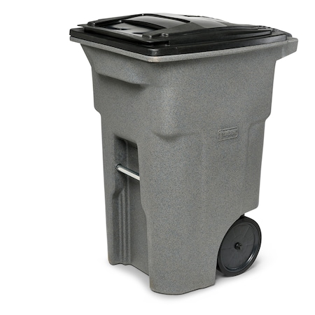 Toter Toter 64 Gal. Trash Can Graystone with Quiet Wheels and Lid ANA64